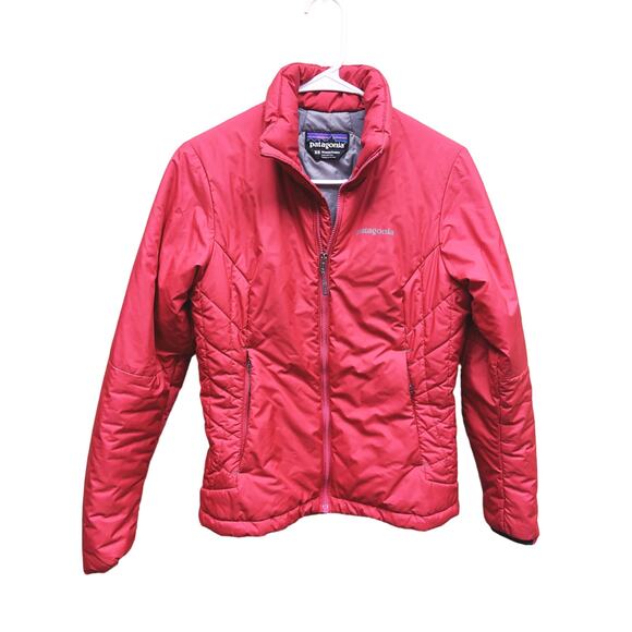 Patagonia Womens Quilted Collar Red Jacket Full Zip with Pockets Size XS - Picture 1 of 9